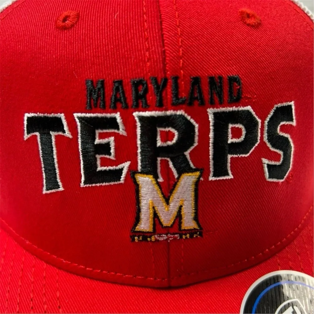 University of Maryland Terrapins Trucker Snapback Hat Red Unisex‎ Adjustable Cap
